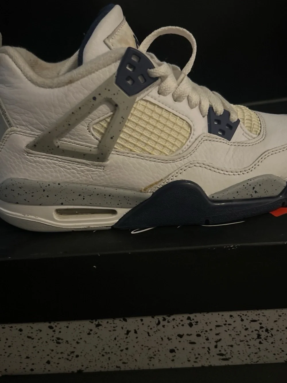 Jordan Men’s White Navy Gray Basketball Shoes